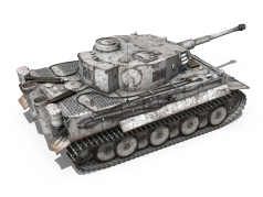 Tiger I - 4e compagnie de chars lourds SS  lah  - camouflage hiver - 07