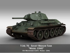 T-34-76 - 6e corps mécanisé - 01